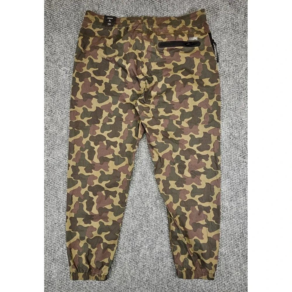 American Eagle Flex Joggers Mens XL Camo Green Brown Elastic Waist Pants NWT